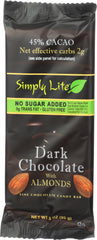 SIMPLY LITE: Chocolate Bar Dark Almond, 3 oz