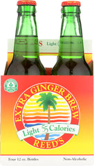 REEDS: Light 55 Calories Ginger Brew Extra 4 count (12 oz each), 48 oz