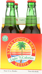 REEDS: Light 55 Calories Ginger Brew Extra 4 count (12 oz each), 48 oz