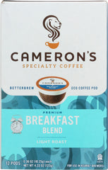 CAMERONS COFFEE: Breakfast Bold Coffee Pods Single Serve, 12 ea