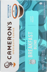 CAMERONS COFFEE: Breakfast Bold Coffee Pods Single Serve, 12 ea