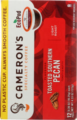 CAMERONS COFFEE: Toasted Pecan Coffee Pods Single Serve, 12 ea