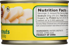 DYNASTY: Water Chestnuts Sliced, 8 oz