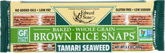 EDWARD & SONS: Brown Rice Snaps Tamari Seaweed, 3.5 oz
