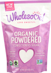 WHOLESOME SWEETENERS: Organic Powdered Sugar, 16 oz