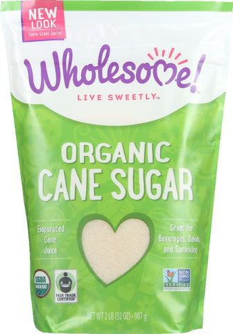 WHOLESOME SWEETENERS: Organic Cane Sugar, 32 oz