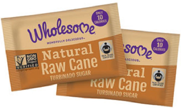 WHOLESOME: Sweetener Raw Cane Sugar Pack, 1000 pc