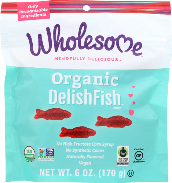 WHOLESOME: Candy Delish Fish Organic, 6 oz