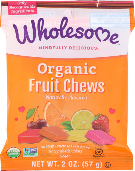 WHOLESOME: Candy Fruit Chews Organic, 2 oz