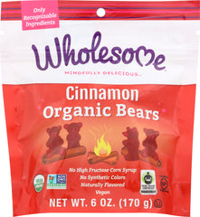 WHOLESOME: Cinnamon Organic Bears, 6 Oz