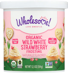 WHOLESOME: Frosting White Strawberry Organic, 12.5 oz