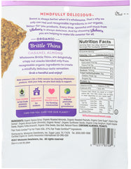 WHOLESOME: Organic Caramel Almond Brittle Thins, 3.5 oz