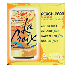 LA CROIX: Water Sparkle Peach Pear 8 Pack, 96 oz
