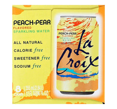 LA CROIX: Water Sparkle Peach Pear 8 Pack, 96 oz