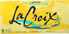 LA CROIX: Lemon Sparkling Water 8 Count (12 oz each), 96 oz