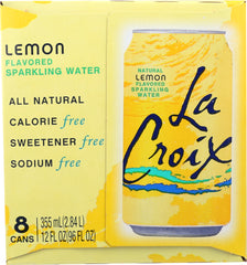 LA CROIX: Lemon Sparkling Water 8 Count (12 oz each), 96 oz