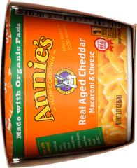 ANNIE'S HOMEGROWN: Real Aged Cheddar Microwavable Macaroni & Cheese Cup 2 Pack, 4.02 oz