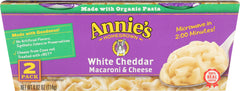 ANNIES HOMEGROWN: Pasta Cup White Cheddar 2pk, 4.02 oz