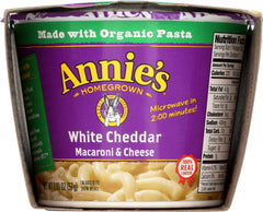 ANNIES HOMEGROWN: Pasta Cup White Cheddar 2pk, 4.02 oz