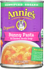 ANNIES HOMEGROWN: Soup Bunny Pasta Chicken Broth, 14 oz