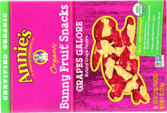 ANNIE'S HOMEGROWN: Organic Bunny Fruit Snacks Grapes Galore, 4 Oz