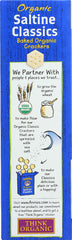 ANNIE'S HOMEGROWN: Organic Saltine Classics Baked Organic Crackers with Sea Salt, 6.5 oz