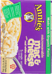 ANNIE'S HOMEGROWN: Macaroni and Cheese with Real White Cheddar 5 Single Servings, 10.7 Oz