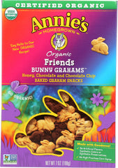 ANNIES HOMEGROWN: Friends Organic Bunny Grahams Honey Chocolate & Chocolate Chip, 7 oz