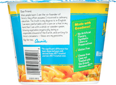 ANNIE'S HOMEGROWN: Rice Pasta & Cheddar Gluten Free Microwavable Mac & Cheese Cup, 2.01 oz