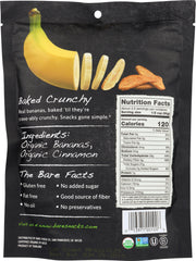 BARE FRUIT: Organic Banana Chips Cinnamon, 2.7 oz