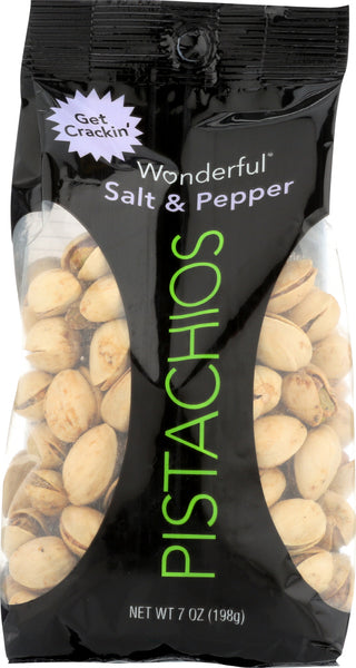 WONDERFUL PISTACHIOS: Salt & Pepper Pistachios, 7 oz