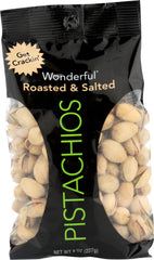 WONDERFUL PISTACHIOS: Roasted & Salted Pistachios, 8 oz