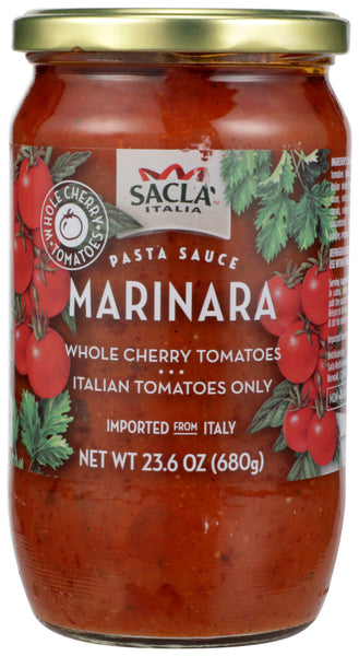 SACLA: Whole Cherry Tomatoes Marinara Pasta Sauce, 24 oz