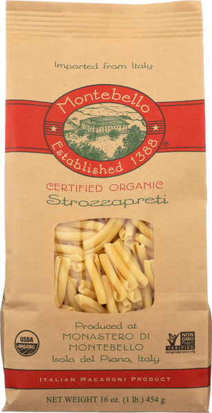 MONTEBELLO: Pasta Strozzapreti Organic, 16 oz