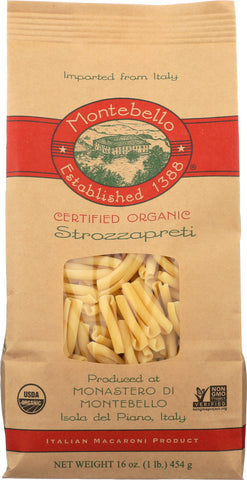 MONTEBELLO: Pasta Strozzapreti Organic, 16 oz