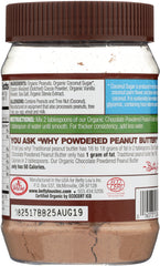 JUST GREAT STUFF: Chocolate Organic Powdered Peanut Butter, 6.43oz