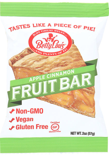 BETTY LOUS: Apple Cinnamon Fruit Bar, 2 oz