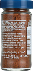 MORTON & BASSETT: Ground Nutmeg, 2.3 oz