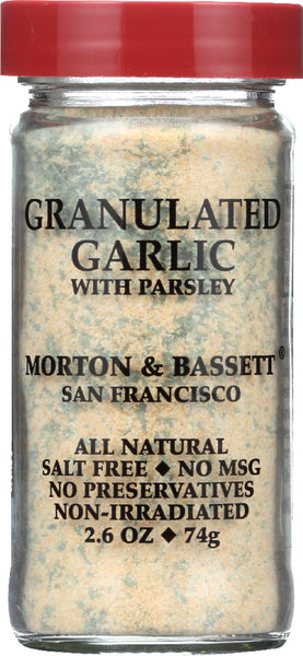 MORTON & BASSETT: Granulated Garlic with Parsley, 2.6 oz