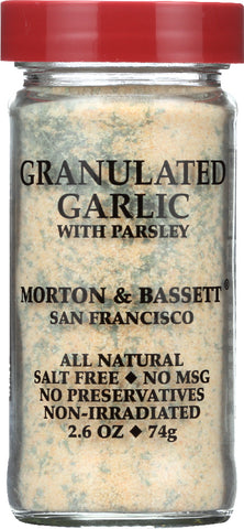 MORTON & BASSETT: Granulated Garlic with Parsley, 2.6 oz
