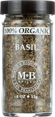 MORTON & BASSETT: 100% Organic  Basil, .8 Oz