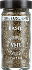 MORTON & BASSETT: 100% Organic  Basil, .8 Oz