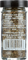 MORTON & BASSETT: 100% Organic  Basil, .8 Oz