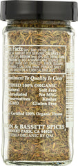 MORTON & BASSETT: Organic Thyme, .9 Oz