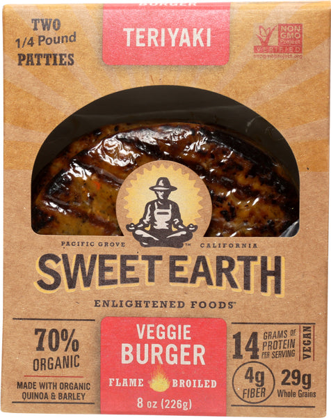 SWEET EARTH: Fresh Teriyaki Veggie Burger, 8 oz