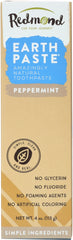 REDMOND: Earthpaste Natural Toothpaste Peppermint, 4 Oz