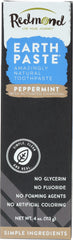 REDMOND: Toothpaste Peppermint  Charcoal, 4 oz