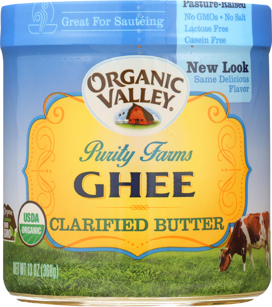 ORGANIC VALLEY: Purity Farms Ghee Clarified Butter, 13 oz