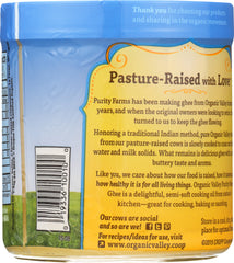 ORGANIC VALLEY: Purity Farms Ghee Clarified Butter, 13 oz