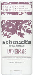 SCHMIDT'S: Natural Deodorant Stick Lavender + Sage, 3.25 oz